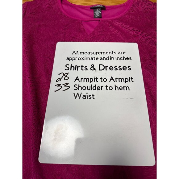 Any Wear by Catherines 3/4 Sleeve Lace Overlay Tunic Size 3X - Picture 9 of 9